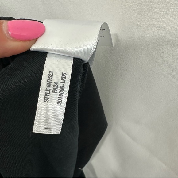 NWT Madewell Pull On Straight Wide Leg Linen Blend Pants in Drapey Twill Black - Picture 13 of 13